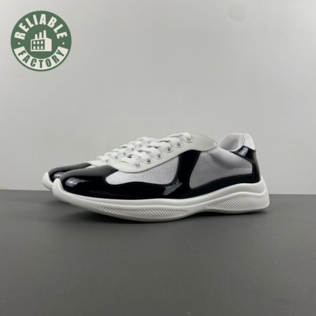 Prada America's Cup Black Silver Sneakers
