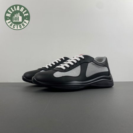 Prada America's Cup Black Silver Sneakers