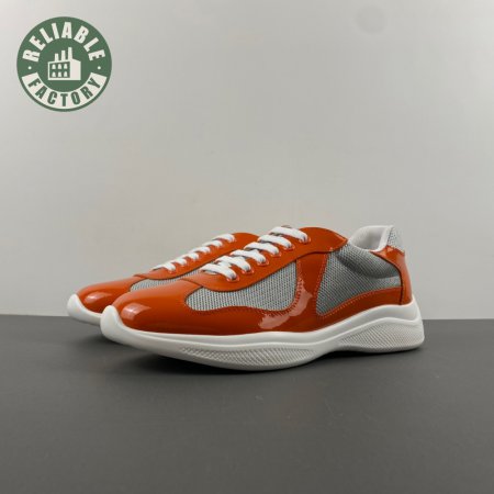 Prada America's Cup Orange Sneakers