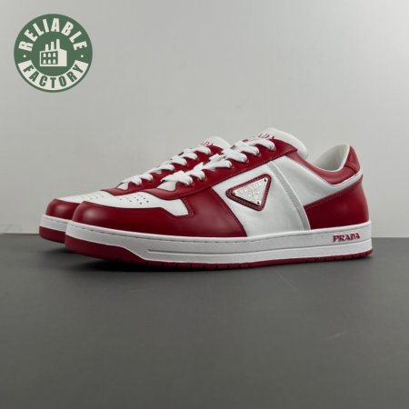 Prada Low Top Sneakers Red White