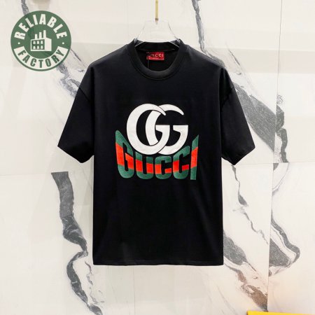 GUCCI LOGO Letter Print T-Shirt Black