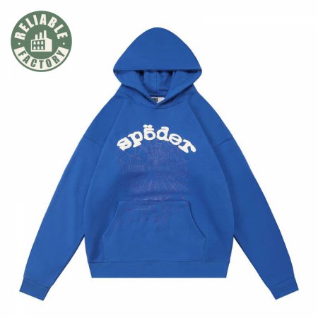 Sp5der Hoodies Blue