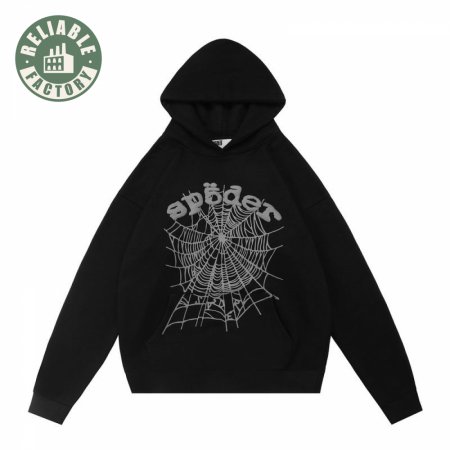Sp5der Hoodies Black
