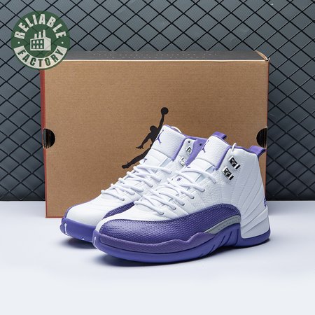 Air Jordan 12 White Purple Men's