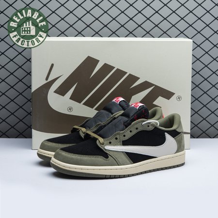 Travis Scott x Air Jordan 1 Low OG Black Olive DM7866-001 Unisex