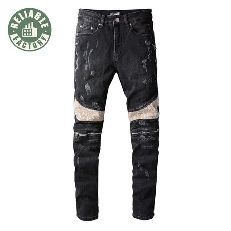 Amiri Bandanna Jeans Black / Tan