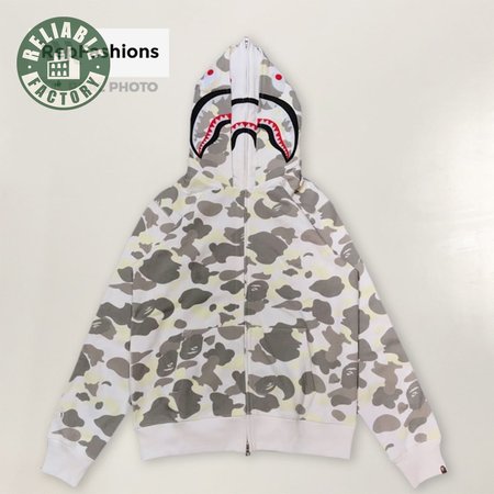 Bape City Camo Shark Wide Zip Double Hoodie