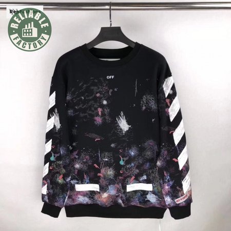 Off White Galaxy Crewneck Sweatshirt 17FW