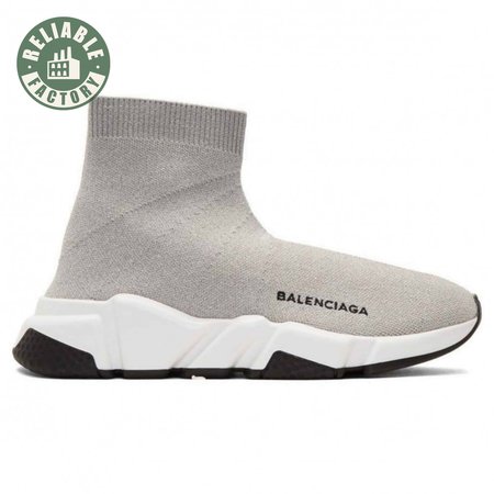 BALENCIAGA SPEED TRAINER METALLIC SILVER LUREX - BB18