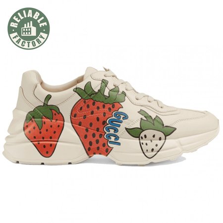 GUCCI RHYTON SNEAKER WITH STRAWBERRY