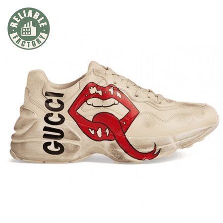 GUCCI RHYTON SNEAKER WITH MOUTH PRINT