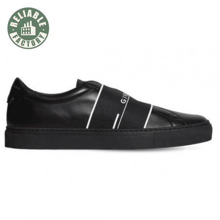 GIVENCHY MEN'S BLACK URBAN STREET LEATHER TRAINERS - GVC49