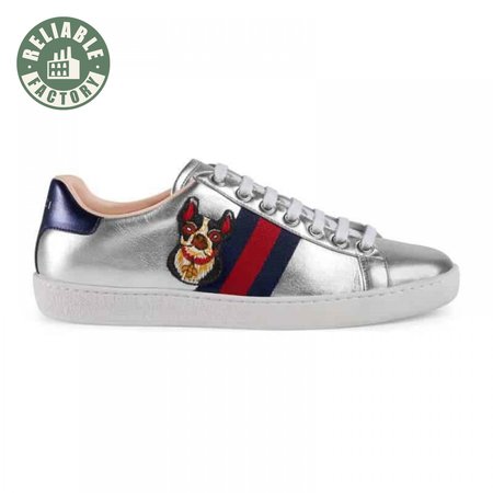 GUCCI METALLIC ACE EMBROIDERED SNEAKER - GC29