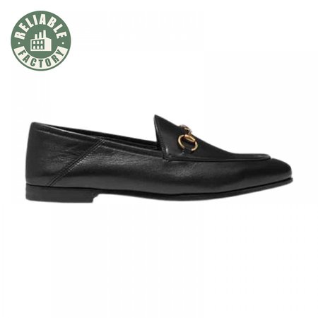 GUCCI BRIXTON HORSEBIT-DETAILED LEATHER COLLAPSIBLE-HEEL LOAFERS - LDG013