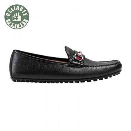 GUCCI GUCCI LEATHER DRIVER WITH WEB - LDG010