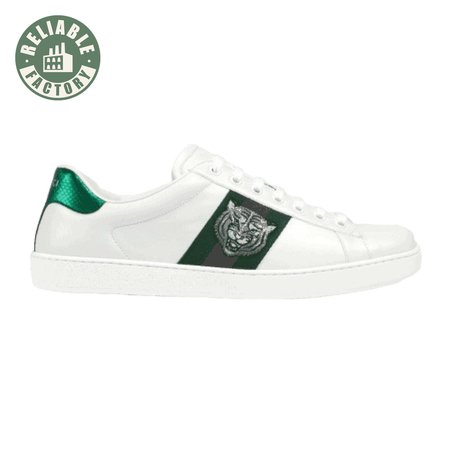 GUCCI TIGER ACE EMBROIDERED SNEAKER WHITE - GC27