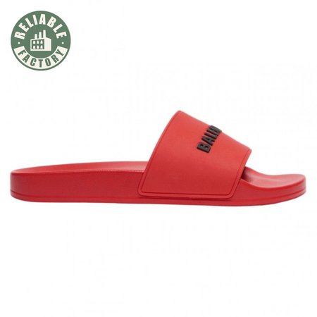 BALENCIAGA RUBBER LOGO POOL SLIDE SANDALS - BBS4