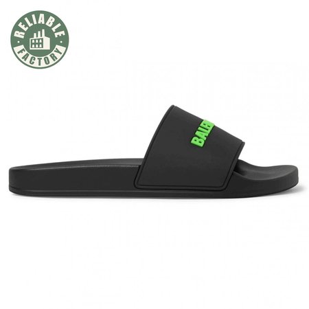 BALENCIAGA RUBBER LOGO POOL SLIDE SANDALS - BBS3